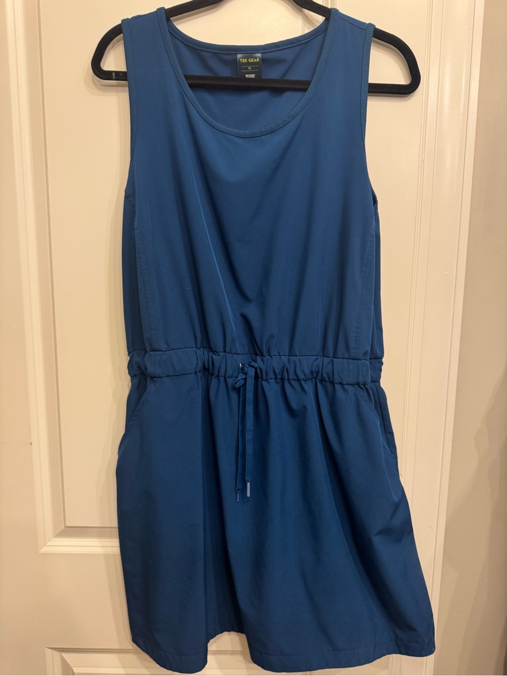 tek gear Girls' Royal Blue Drawstring Waist Casual Dress